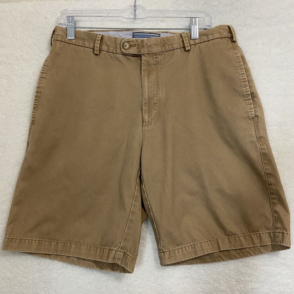 Peter Millar Soft Touch Twill Chino Shorts 32 Pima Cotton Stretch Gray Mens